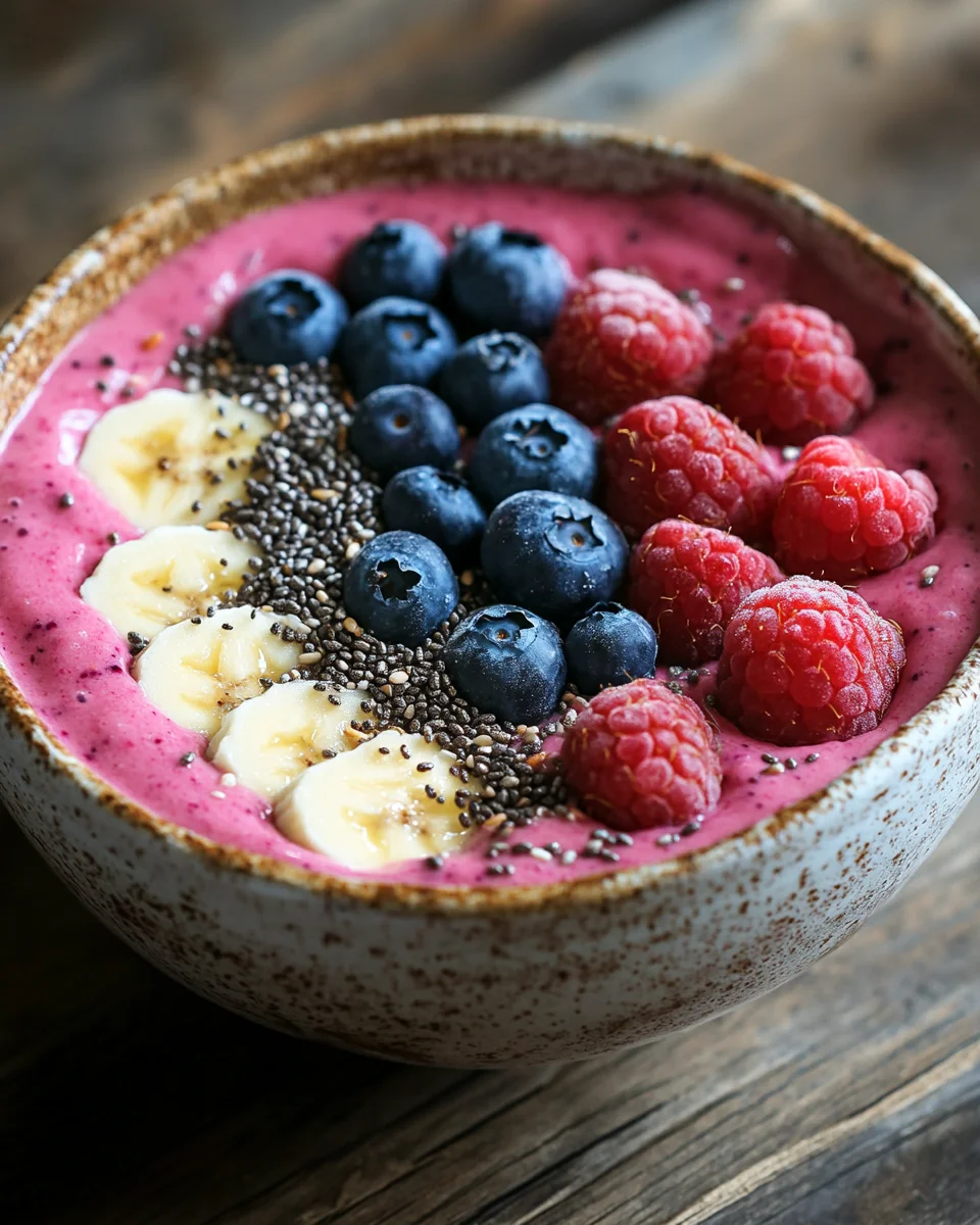 Smoothie Bowl mit Beeren (kalorienarm) 15 Smoothie