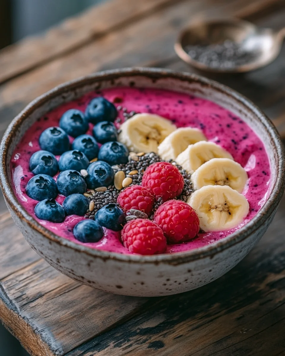 Smoothie Bowl mit Beeren (kalorienarm)