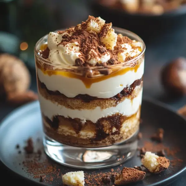 Spekulatius Tiramisu mit Gewürzkirschen - Dessert im Glas