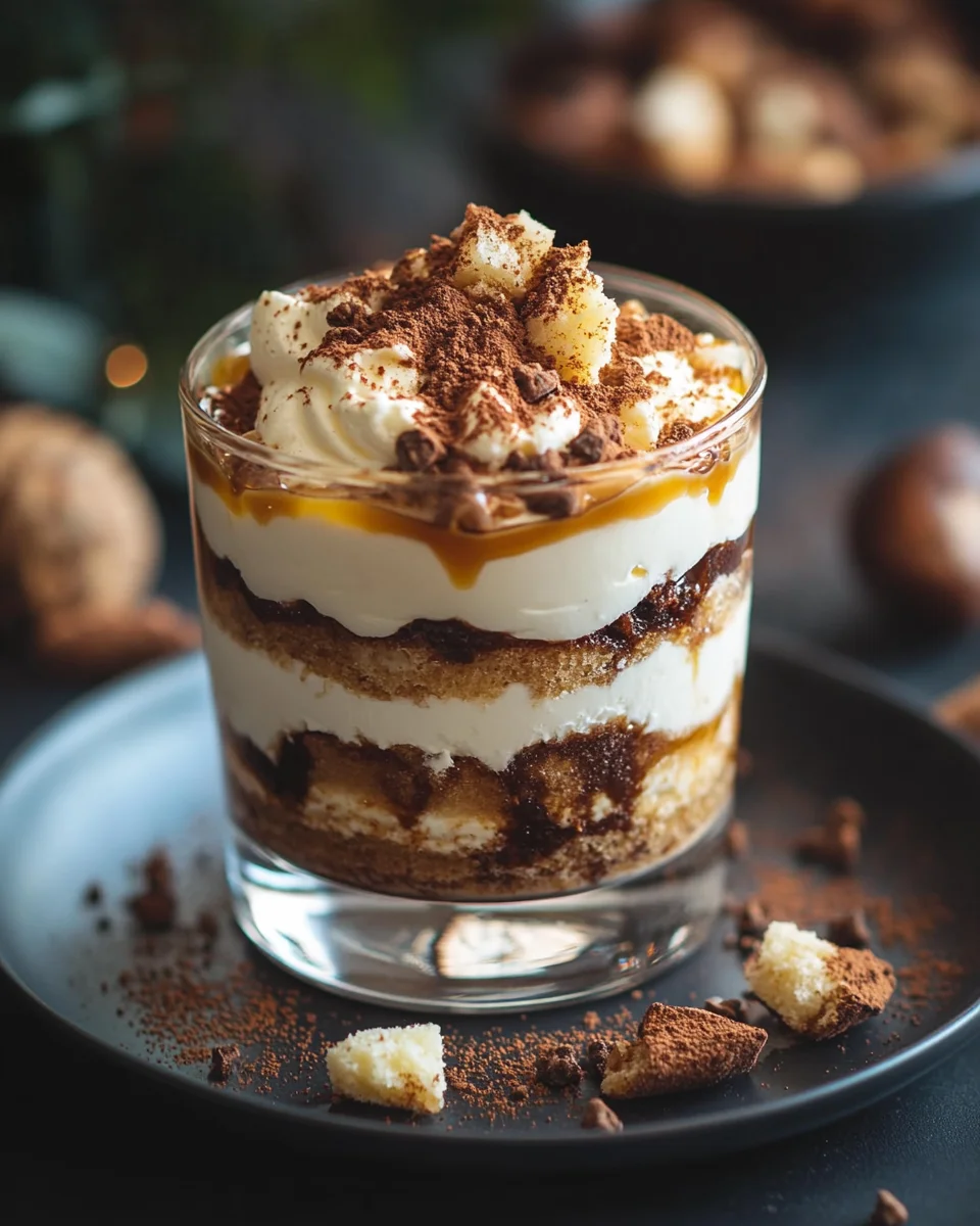 Spekulatius Tiramisu mit Gewürzkirschen - Dessert im Glas