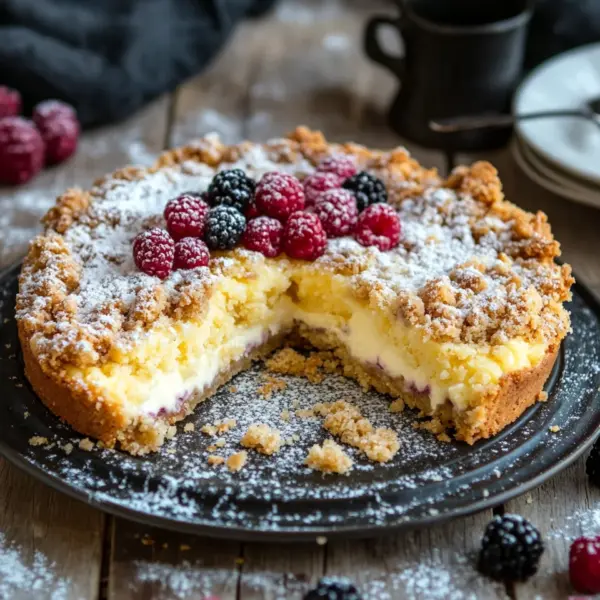 Streuselkuchen mit Pudding