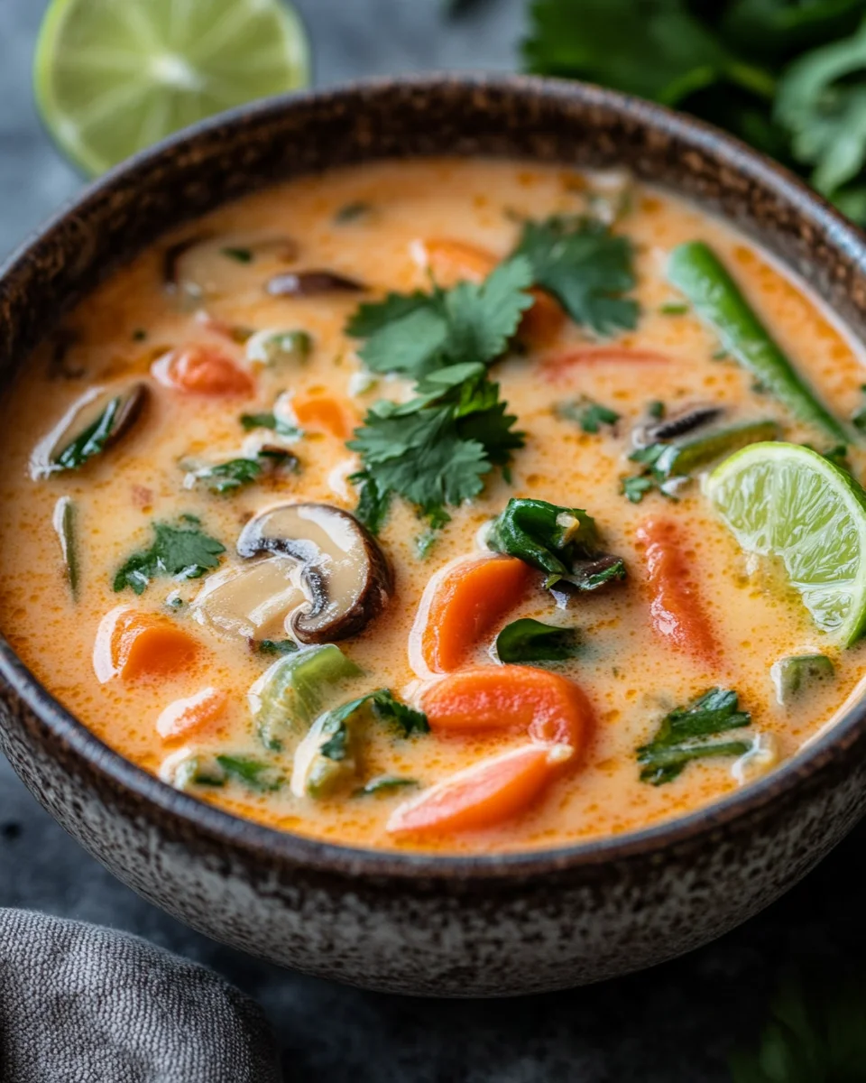Thai-Kokos-Suppe mit Gemüse 26 Thai-Kokos-Suppe