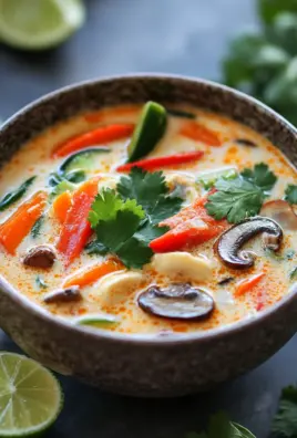 Thai-Kokos-Suppe mit Gemüse 20 Thai-Kokos-Suppe mit Gemüse