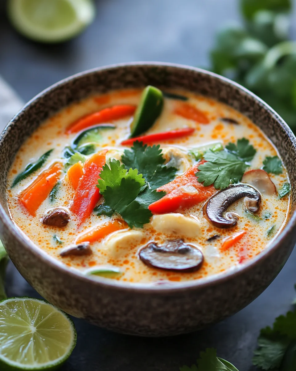 Thai-Kokos-Suppe mit Gemüse 28 Thai-Kokos-Suppe mit Gemüse