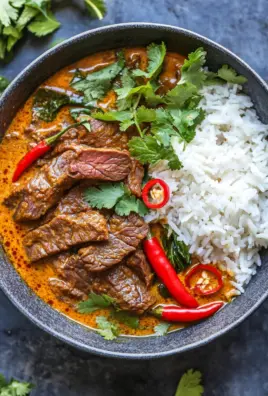 Thailändisches Rindfleisch mit roter Currysoße 5 Thailändisches Rindfleisch mit roter Currysoße