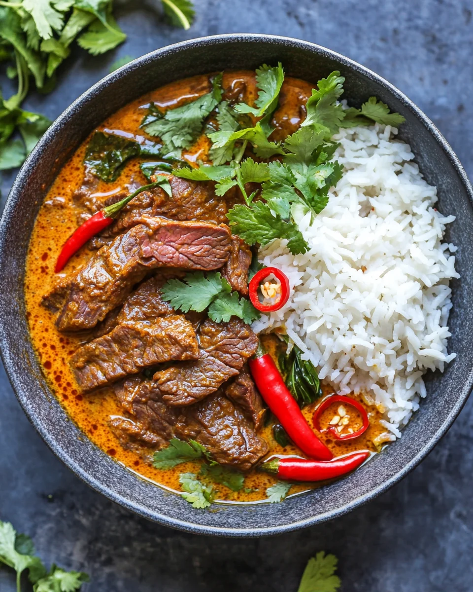 Thailändisches Rindfleisch mit roter Currysoße 23 Thailändisches Rindfleisch mit roter Currysoße