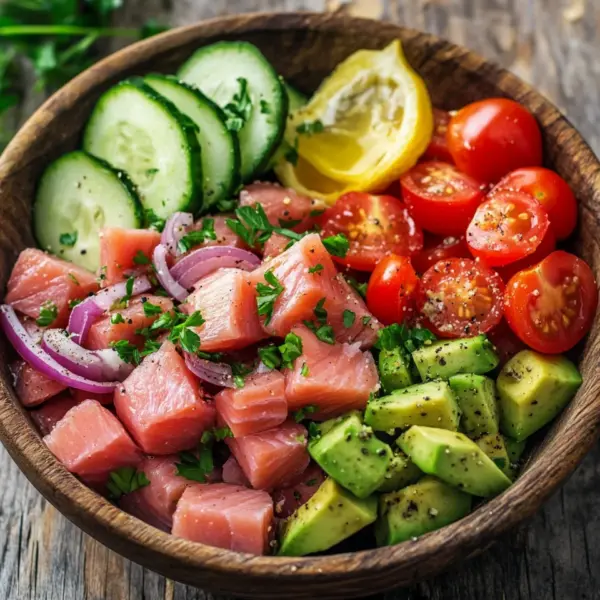 Thunfischsalat mit frischem Gemüse