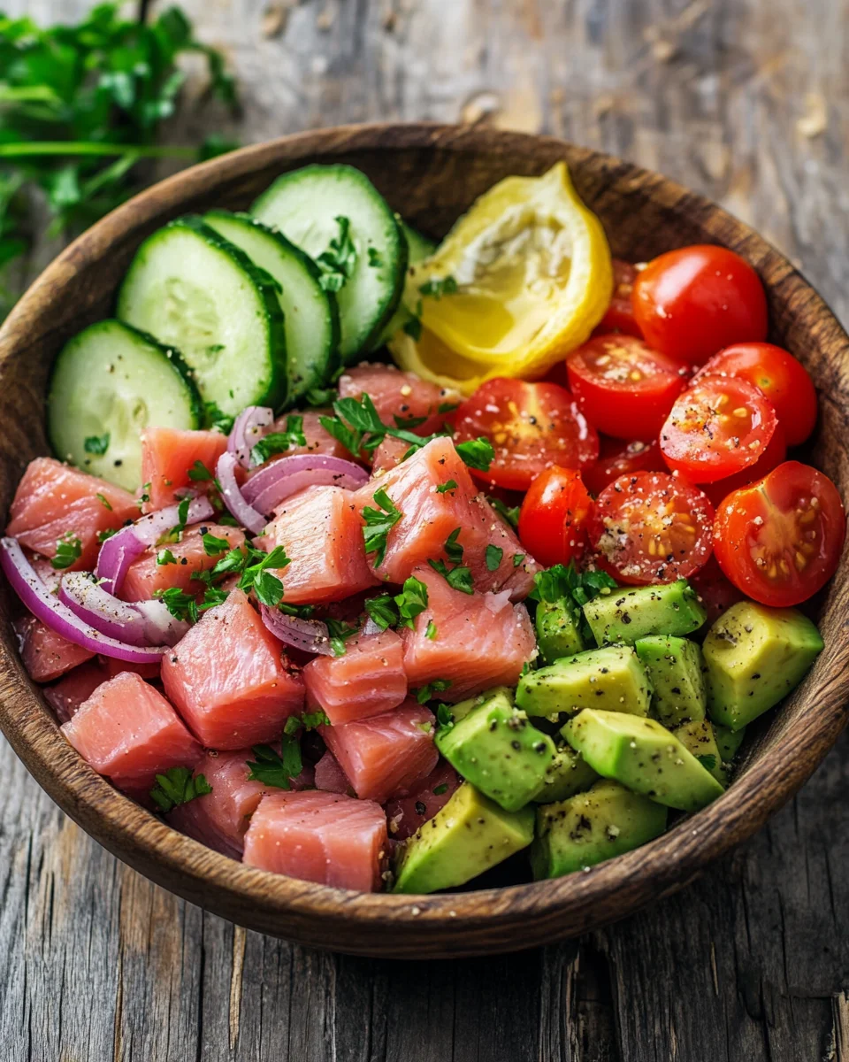 Thunfischsalat mit frischem Gemüse